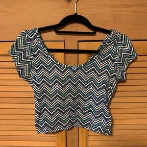 Ultra Flirt Chevron Crop Top